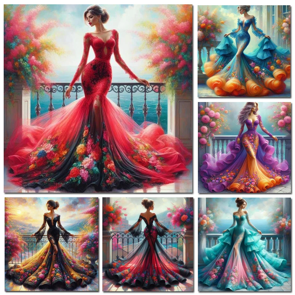 Photo Mosaic Print - DIY Diamond Painting Art Woman Wearing