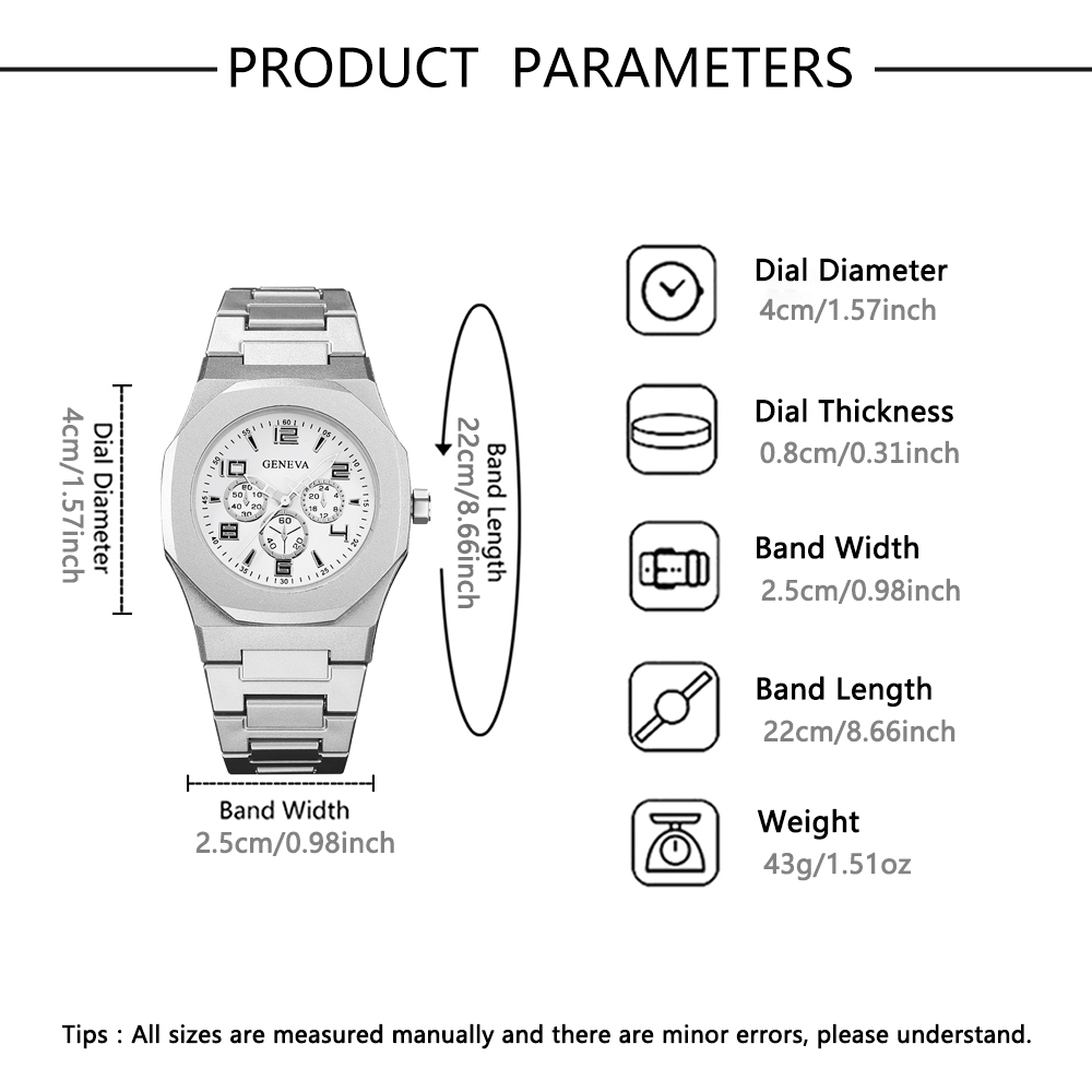 3piece new watch, polygonal di - Coordinates Bracelet review and price