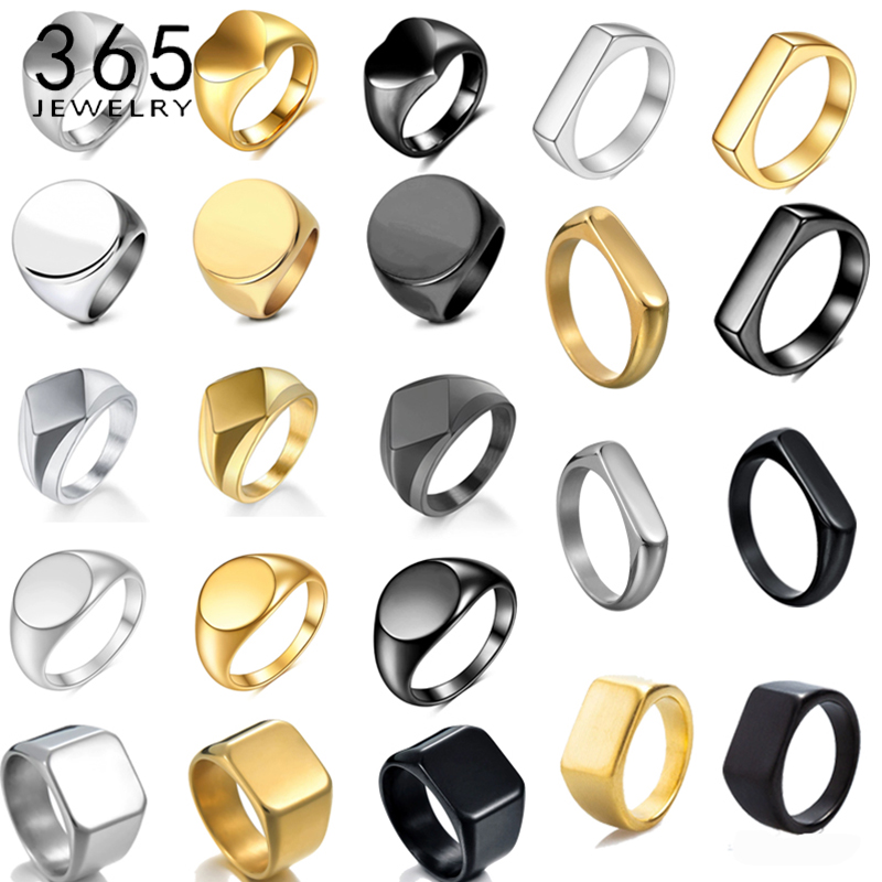 365 Stainless Steel Punk Rock  - Initial Ring Custom review and price